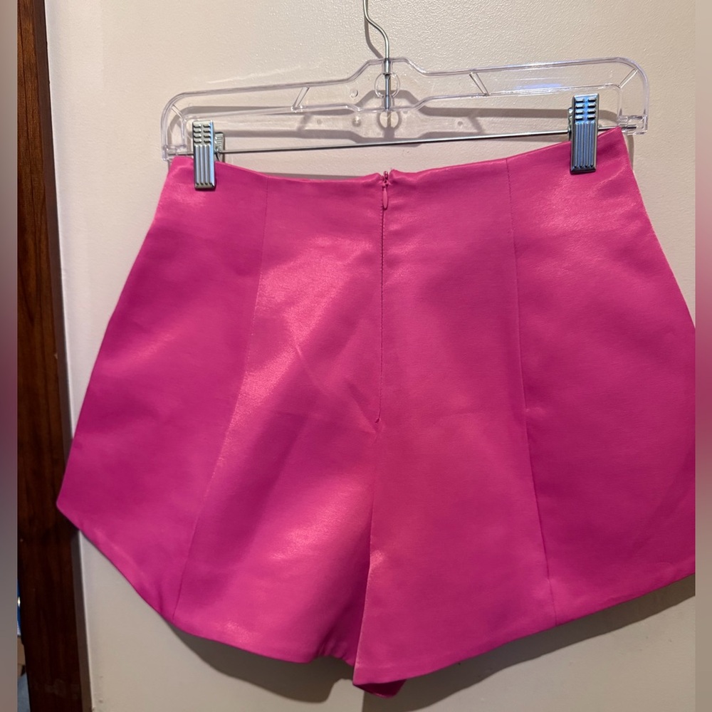 Women’s Hot Pink High-Waist Tailored Shorts